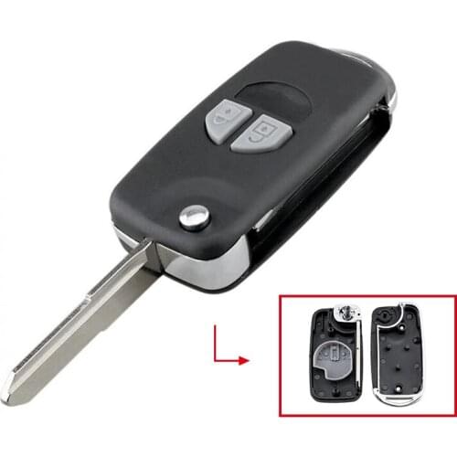 2 Buttons Car Smart Remote Key Replacement Fob Case Folding Flip Shell Holder Protector For Suzuki SX4 Ignis Swift Grand Vitara