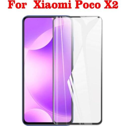 2PCS 3D Full Glue Tempered Glass For Xiaomi Poco X2 Full Cover 9H film Explosion proof Screen Protector For Xiaomi Poco X2