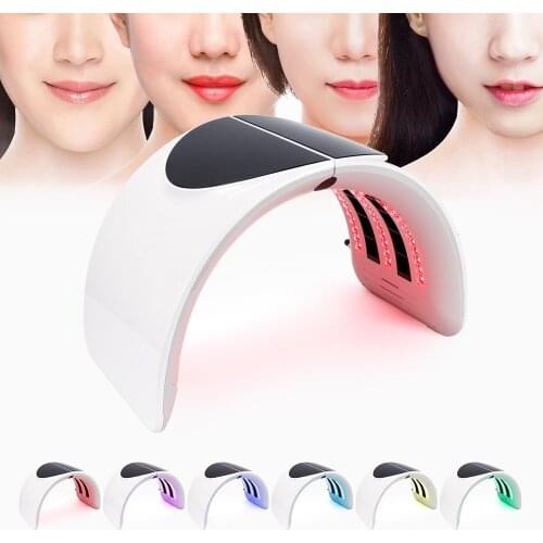 7 Color LED Facial Skin Rejuvenation Foldable Mask Face Lamp Machine Photon Therapy Light Anti Wrinkle Skin Care Beauty Mask