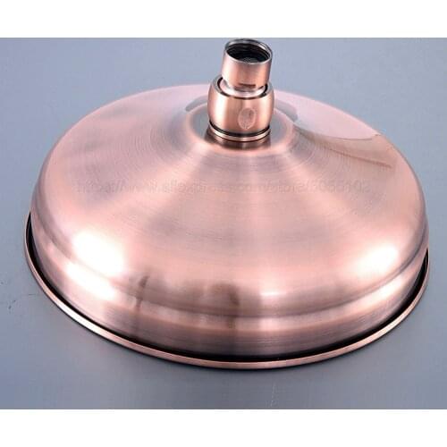 Modern Style 8 Inch Head Shower Wall Mounted Antique Red Copper Finish Bathroom Round Rain Shower Head zsh258