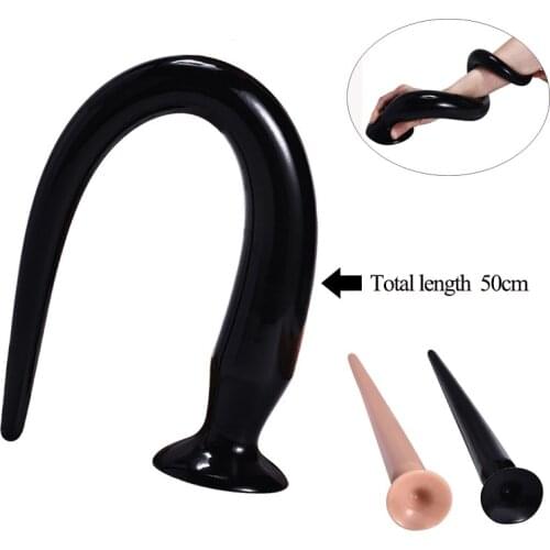 50cm Super Long Anal Tail Butt Plug Prostate Massager Snake Dildo Anus Masturbator Products for Adults Sex Toys for Man Woman