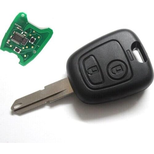Free Shipping ! 433mhz 2 Buttons Remote Key Fob Transponder Chip For Peugeot 206 ID46