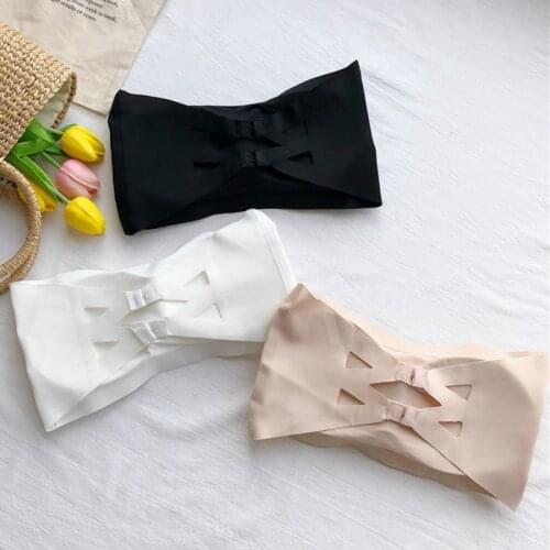 New One Piece Seamless Tube Tops Women Invisible Bra Intimates Strapless Bustier Bandeau Breathable Wrapped Chest Underwear