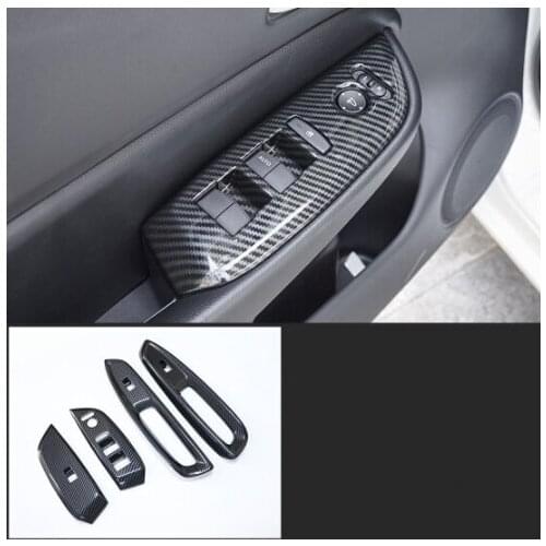 Black carbon fiber abs car interior decoration accessories for honda fit 2021 2022