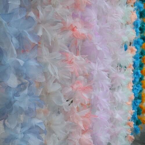 1yard fairy flower appliques patches for clothing DIY sew on floral patches for wedding dresses parches bordados para ropa