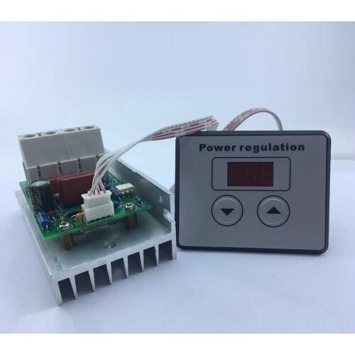 10000W high-power SCR electronic digital voltage regulator dimming speed and temperature control display board AC 220V