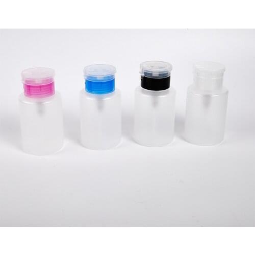 150ML perfume bottle Push Down Empty Pump Dispenser For Nail Polish Remover Alcohol Clear Bottle Storage Bottle