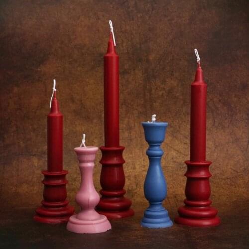 Candle Mold Retro European Style DIY Plastic Mould for Gifts Mold flexible Transparent Clear Molds for Casting with Resin Candle