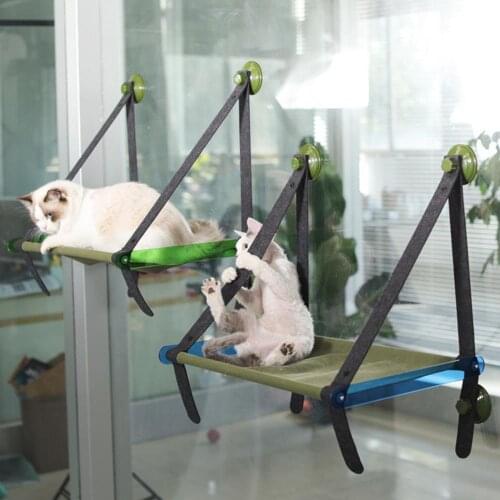 Pet Cat Acrylic Plates Felt Wood Hammock Window Wall Door Mount Suction Cup Sun Detachable Comfortable Foldable Bed Hammock