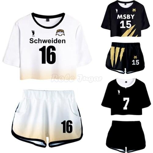 Haikyuu Cosplay Costume Men Women Hinata Shouyou MSBY Schweiden Adlers Sportswear High School Volleyball Jerseys Uniform C36M212