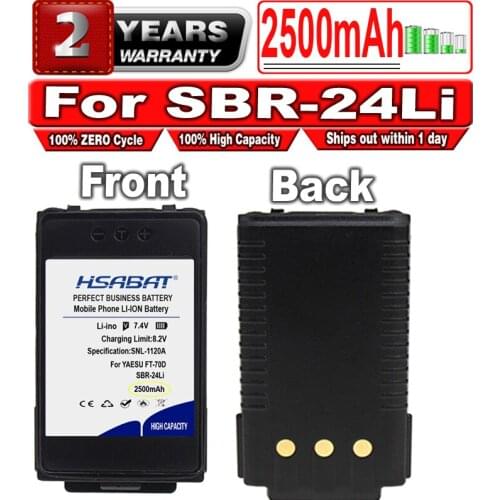 HSABAT 2500mAh SBR-24Li Battery for YAESU FT-70D, YAESU FT-70DR, YAESU FT-70DS