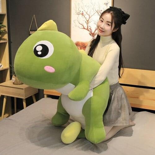 60-140CM Big Size Long Lovely Dinosaur Plush Toy Soft Cartoon Animal Dinosaur Stuffed Doll Pillow for Kids Girl Birthday Gift
