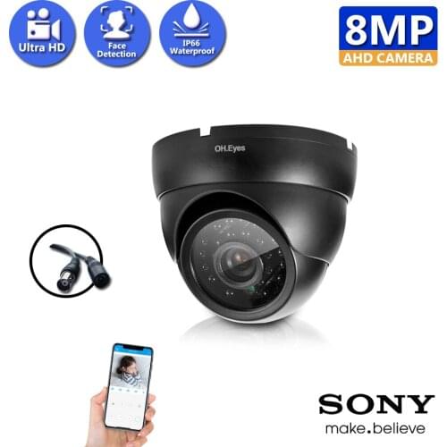 OH.eyes 8MP AHD Camera 3.6mm lens Vandal-proof Outdoor/Indoor Face Record Night vision Dome AHD Camera weatherproof CCTV Camera