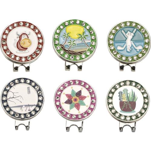 Golf Ball Markers Magnetic Golf Hat Clip One Putt Tool Attach to Hat Caps Visor, Club Giveaways Golf Putt Putting Position Mark