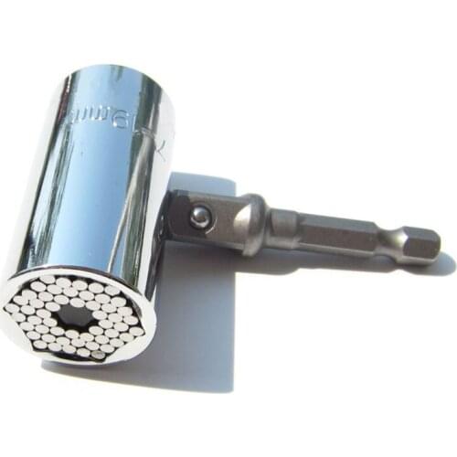 Milda 2 Pcs/Set Magic Spanner Multi Function Universal Ratchet Socket 7-19mm Power Drill Adapter Car Hand Tools Repair Kit