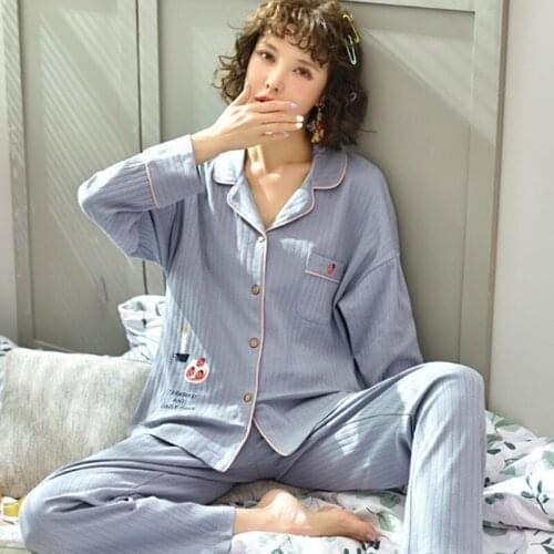 Autumn winter pijamas women cartooon cute cotton pyjamas women long sleeve autumn winter pajamas set plus size pijama feminino