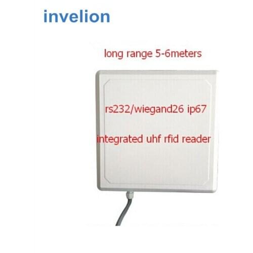 UHF RFID card reader passive 8m-10m long range 9dbi Antenna RS232/Wiegand26 fixed reader iso18000-6c Integrative UHF RFID Reader