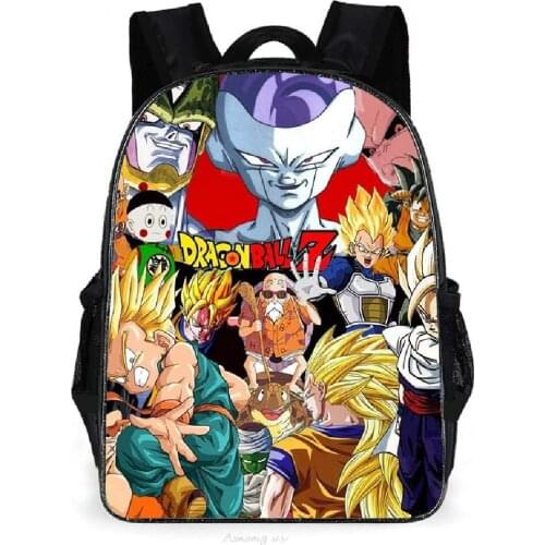 11/13/16 Inch GOKU Print Backpack in School Stylish Boys Girls Bagpack for Children Kids Rucksack Mochila