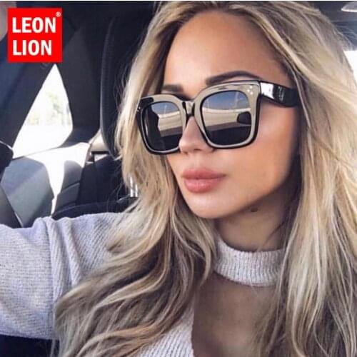 LeonLion 2021 Square Luxury Sunglasses Women Brand Designer Glasses Man/Women Classic Vintage UV400 Outdoor Oculos De Sol