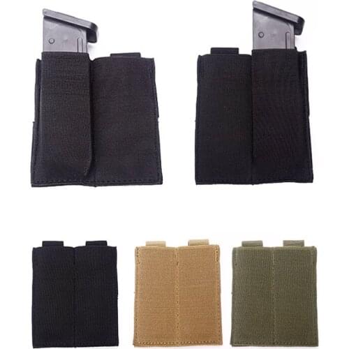 Open Top 5.56 Magazine Pouch Mag Holster Tactical Fast Draw MOLLE Double Magazine Pouch Bag Hunting Gear