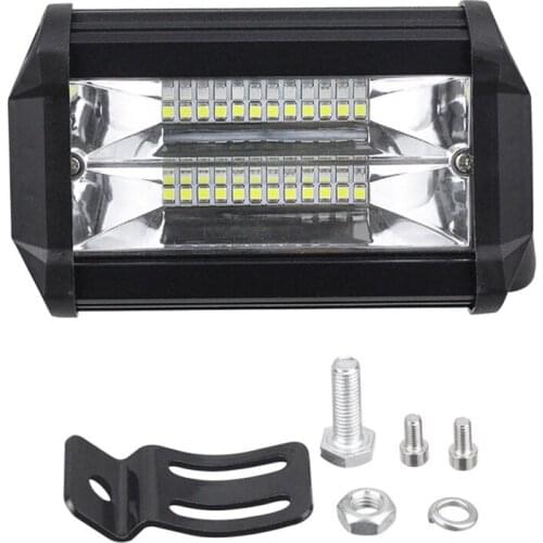 72W LED Work Light Bar Flood Spot Combo Fog Lamp Offroad Driving Truck