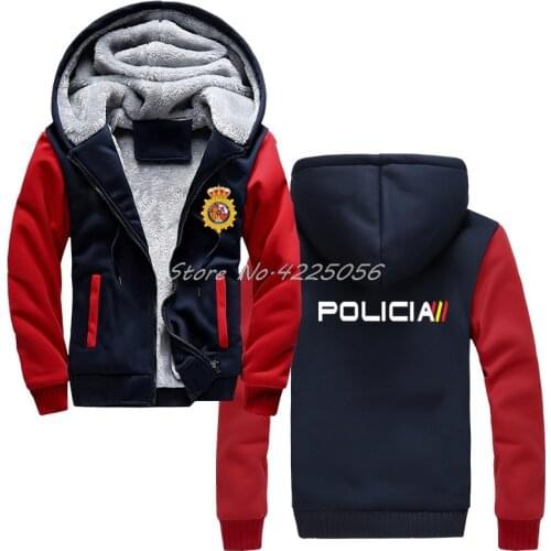 Espana Policia Spain National Police Espana Policia Hoodies Riot Swat Special Forces Sweatshirt Men Cotton Keep Warm Jackets