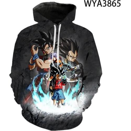 Spring Anime DBZ Hoodies Casual Men Women Children Fashion Dragon Sweatshirts 3D Printed Streetwear Boy Girl Kids Cool Coat