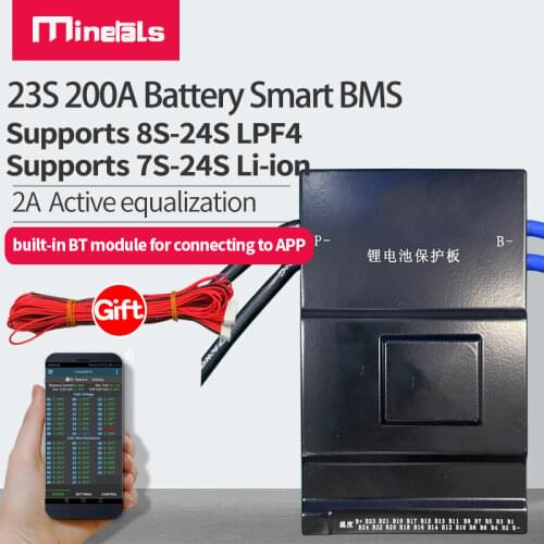 23s smart bms 200a Lifepo4 li-ion Lipo Battery Protection Board BMS 2A Active equalization Bluetooth APP Balance pcm