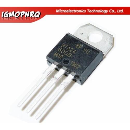 10pcs free shipping BTA24-600B BTA24-600 BTA24 Triacs 25 Amp 600 Volt TO-220 new original