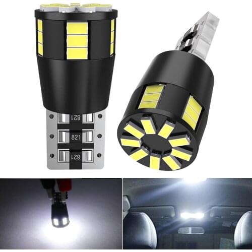 2Pcs W5W 3014 SMD Car T10 LED 194 168 Wedge Replacement Reverse Instrument Panel Lamp White Blue Bulbs For Clearance Lights 2821