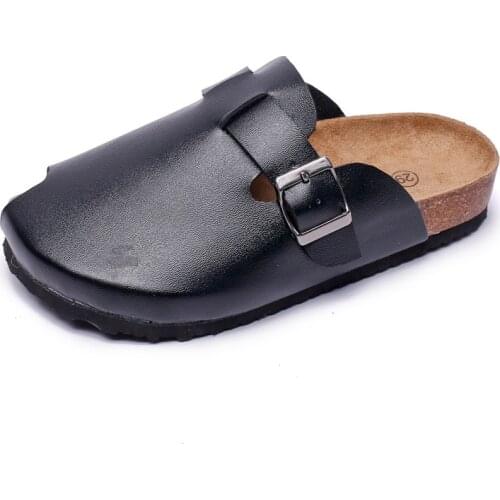 2020 Cork Baby Boys Shoes Children Beach Kids Fashion Casual Home Leather Sandals Slippers Summer 2 3 4 5 6 7 8 9 10 11 12 Year
