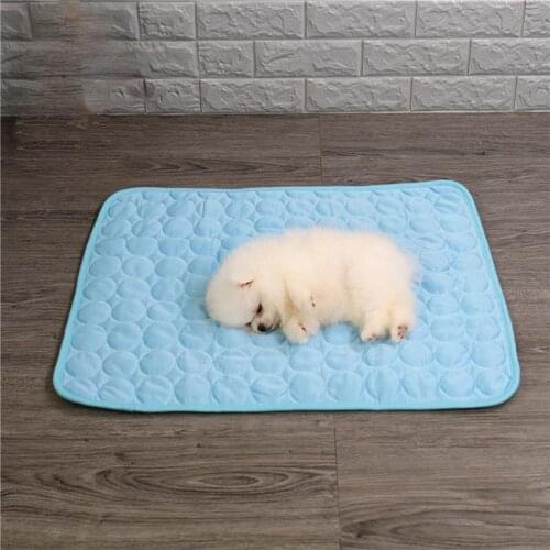 70% Dropshipping!!Pet Cooling Mat Breathable Absorb Body Heat Cotton Soft Large Summer Ice Pet Cushion for Puppy