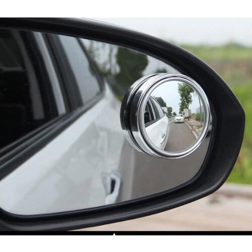 JGAUT 360 Degrees Without Dead Ends 50mm Self Adhesive Car Rearview Mirrors Convex Glass Dead Zone View Mirror