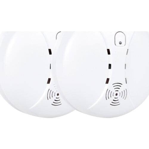 2pcs Wireless Fire Protection Smoke Detector Portable Alarm Sensor for 433MHz WIFI GSM Office Home Security Fire Alarm System