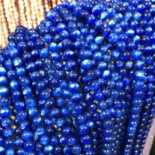 Natural Stone Beads Cyanite High Quality Loose Beads Fit Jewelry Making DIY Necklace Bracelet Accessories Size 6/8mm