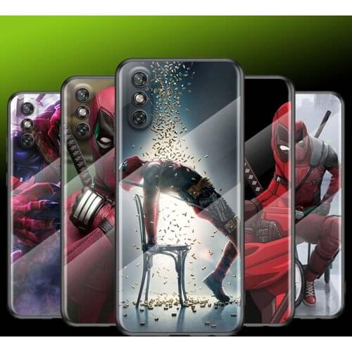 Tempered Glass Cover Fashion Marvel Deadpool For Huawei Y6 Y7 Y9 Y5P Y6P Y8S Y8P Y9A P Smart Z 2019 2020 2021 Phone Case