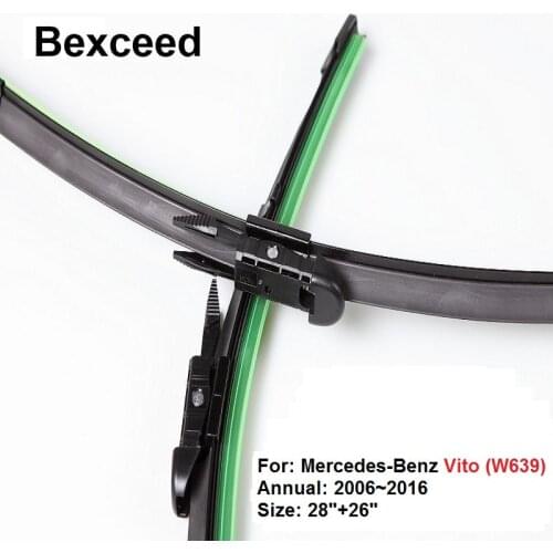 For Mercedes Vita Viano W639 Bexceed Car windshield windscreen wiper blade 28"+26"2006 2007 2008 2009 2010 2011 2012 2013 2016