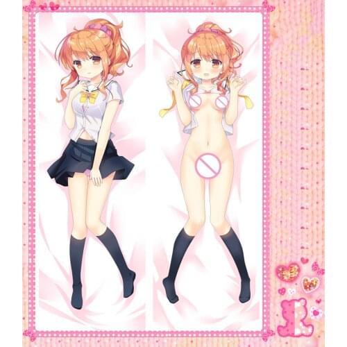 Anime Cartoon Jinno Megumi Double Sided Bolster Hugging Peach Skin 2 Way Pillow Case Pillow Cover Pilllowcase Gift 78019
