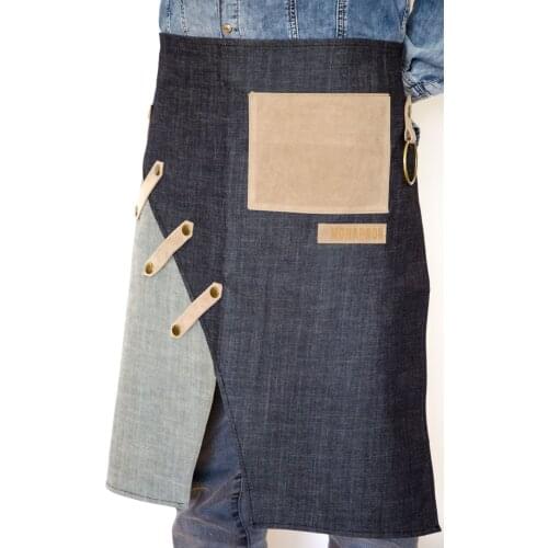 Unisex Men Women Apron Bib Chef Kitchen Apron Barista Apron Bartender Coffee Restaurant Cooking Apron with Pockets