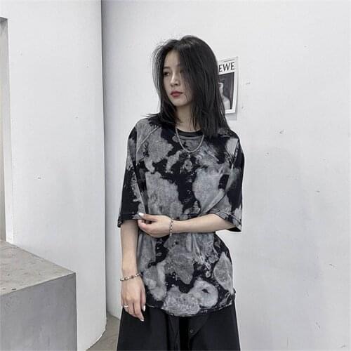 Girl Printed Tees Tops for Women Summer Cotton Pullover Tees T-shirts Harajuku Summer Clothes for Women Cute Tops