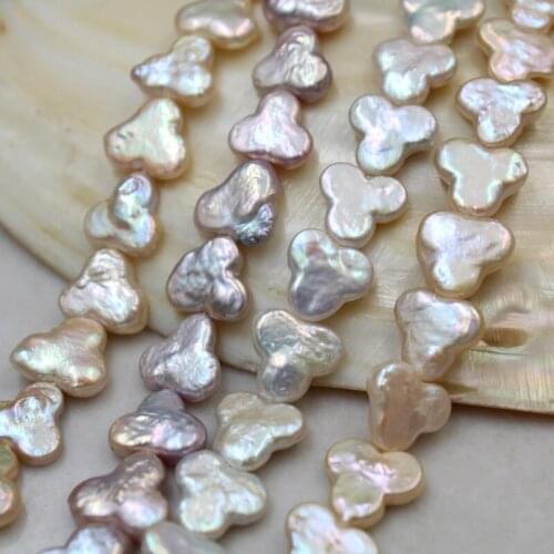 ICNWAY 15inch Natural White Pink Lavender Freshwater Pearl 12mm for Silver 925 Jewelry Making Necklace Bracelet