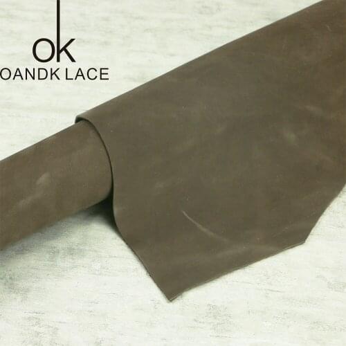 Brown smooth head layer cowhide leather handmade DIY leather wallet leather imported leather thickness of 2.2 mm