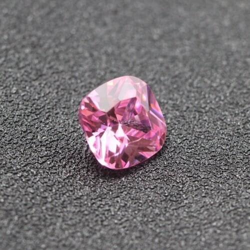 Square shape cushion brilliant cut pink Cubic zirconia CZ stone beads for jewelry making DIY loose stones