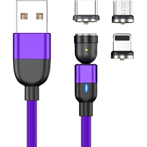 Nylon braided magnetic cables 2M charging cable type c cable micro usb cable for For iPhone 12 Xiaomi oppo mi Samsung Huawei