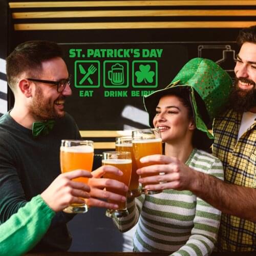 St. Patricks Day Wall Sticker living bedroom decorations diy pvc home decals living room bedroom Home Decoration