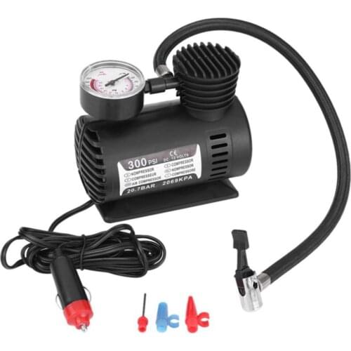 12V 300PSI Car Auto Portable Mini Electric Air Compressor Kit for Ball Bicycle Minicar Tire Inflator Pump Car Access