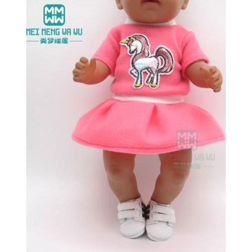 Clothes for doll fit 43cm baby new born doll American doll OG girl sports suit dress