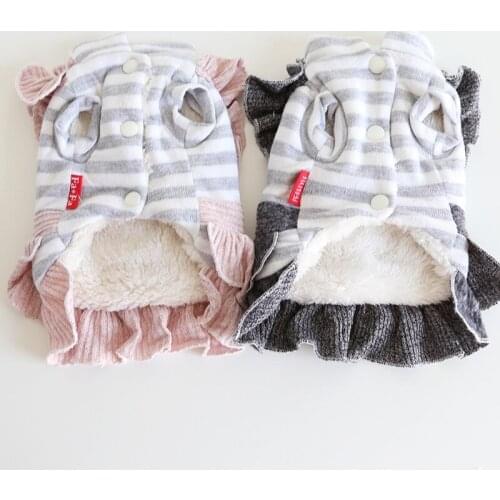 Couple Pet Clothing Winter Dog Clothes Dress Jumpsuit Warm Puppy Coat Outfit Garment Yorkies Pomeranian Shih Tzu Maltese Costume