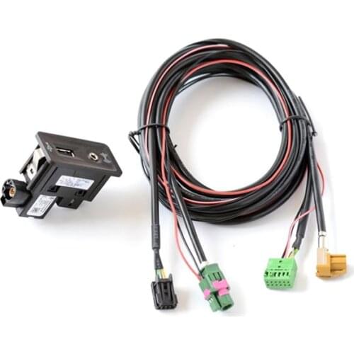 OEM CarPlay Mirror Link MIB USB AUX in AMI Plug Socket Harness for VW Golf 7 mk7 Golf Sportsvan Tiguan MK2 2017 2018