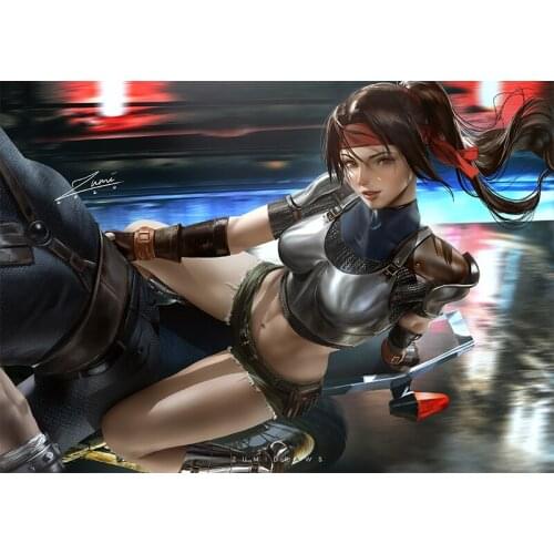 Print Canvas anime motorcycle Sexy Girl Art Poster 40x60 50x70 60x90 Custom Painting Living Room Bedroom Hanging Picture